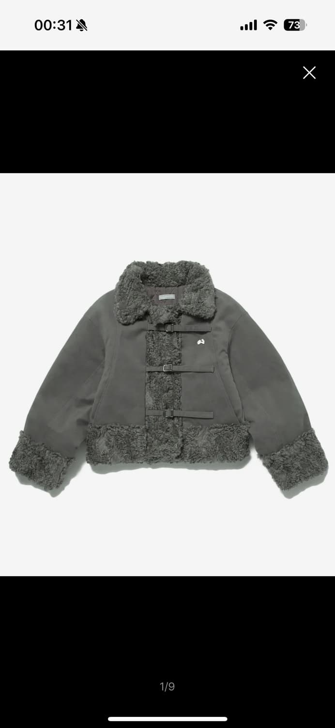 허그유어스킨 시어링 퍼 자켓 무스탕 카키 상품이미지1