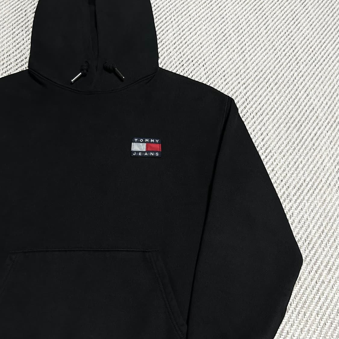 [S] Tommy 타미진스 블랙 미드웨이트 후드티 상품이미지2