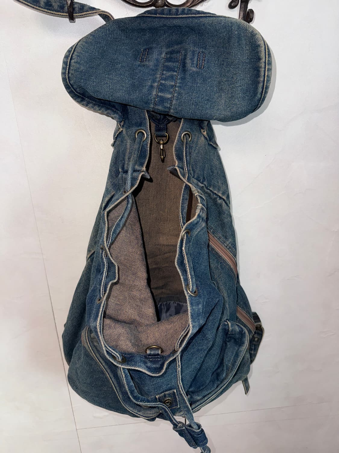 Denim eyelet buckle multi pocket 백팩 상품이미지6