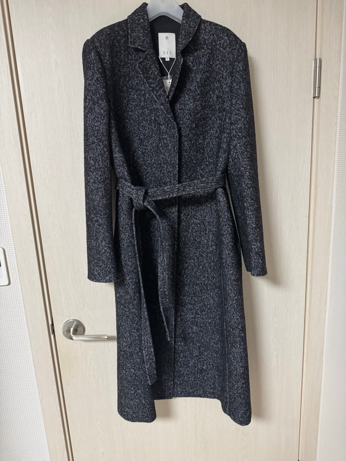 (택o) 시에 sie 셀레스트 클래식 코트 M사이즈 블랙믹스 (스탠다드) 상품이미지2