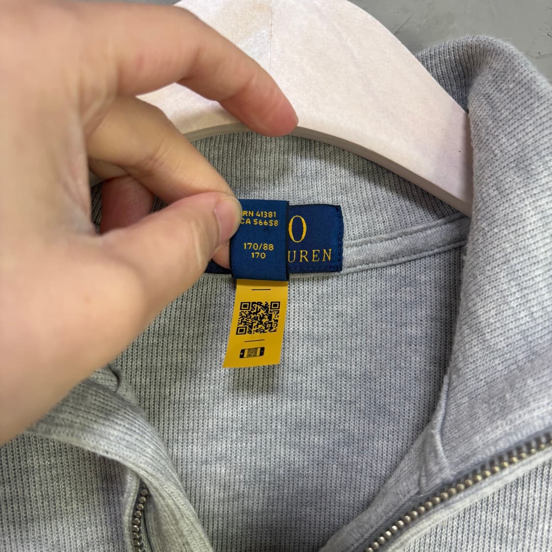 폴로 랄프로렌 니트 반집업 그레이 상품이미지4