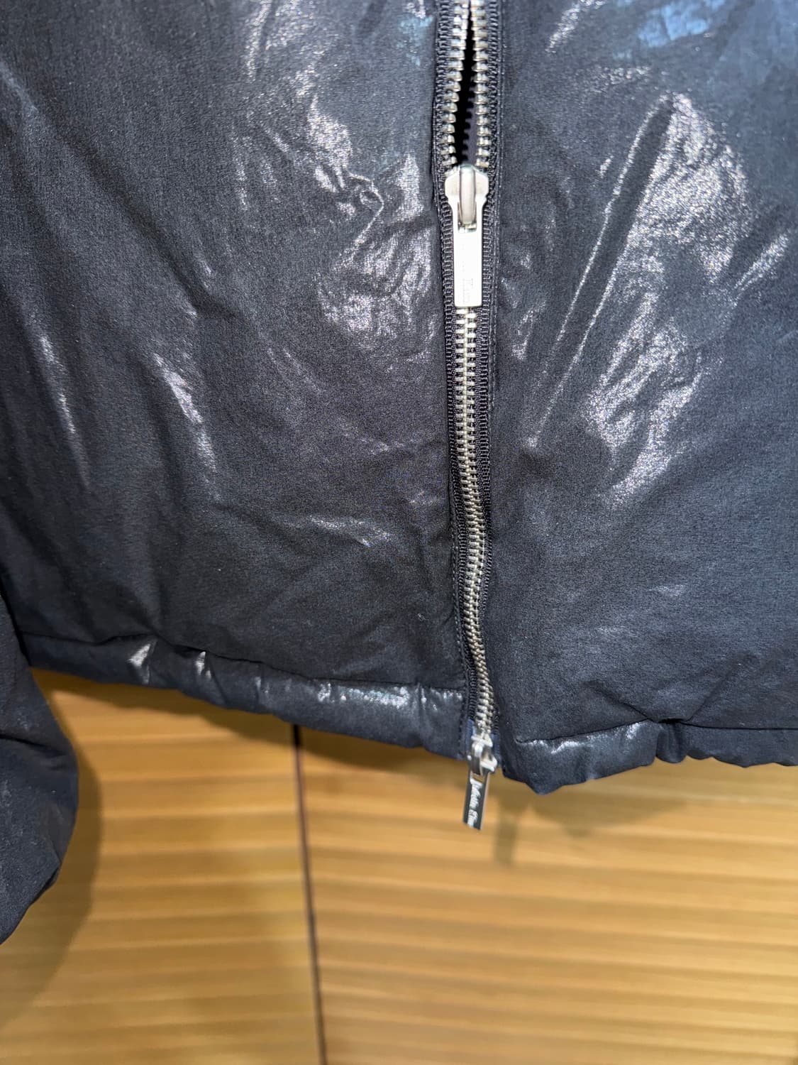 마뗑킴 마뗑 로고 코팅 다운 점퍼 블랙 L 상품이미지4