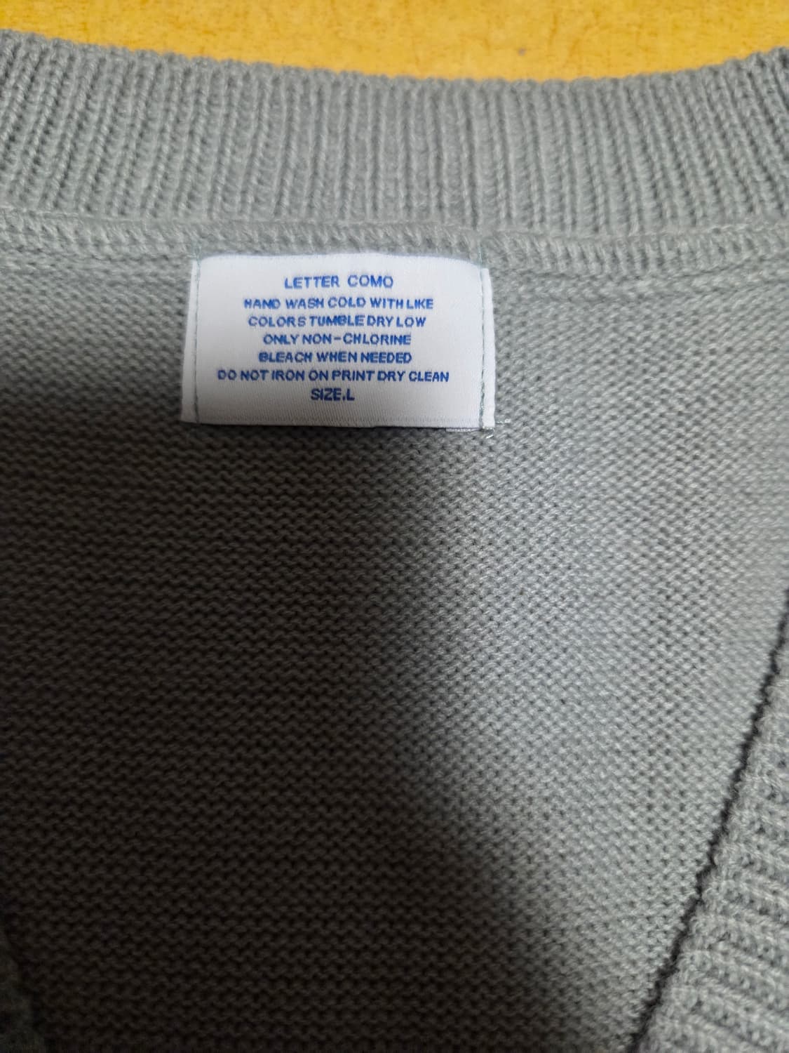 LETTER COMO 그레이 니트 조끼 L 상품이미지2