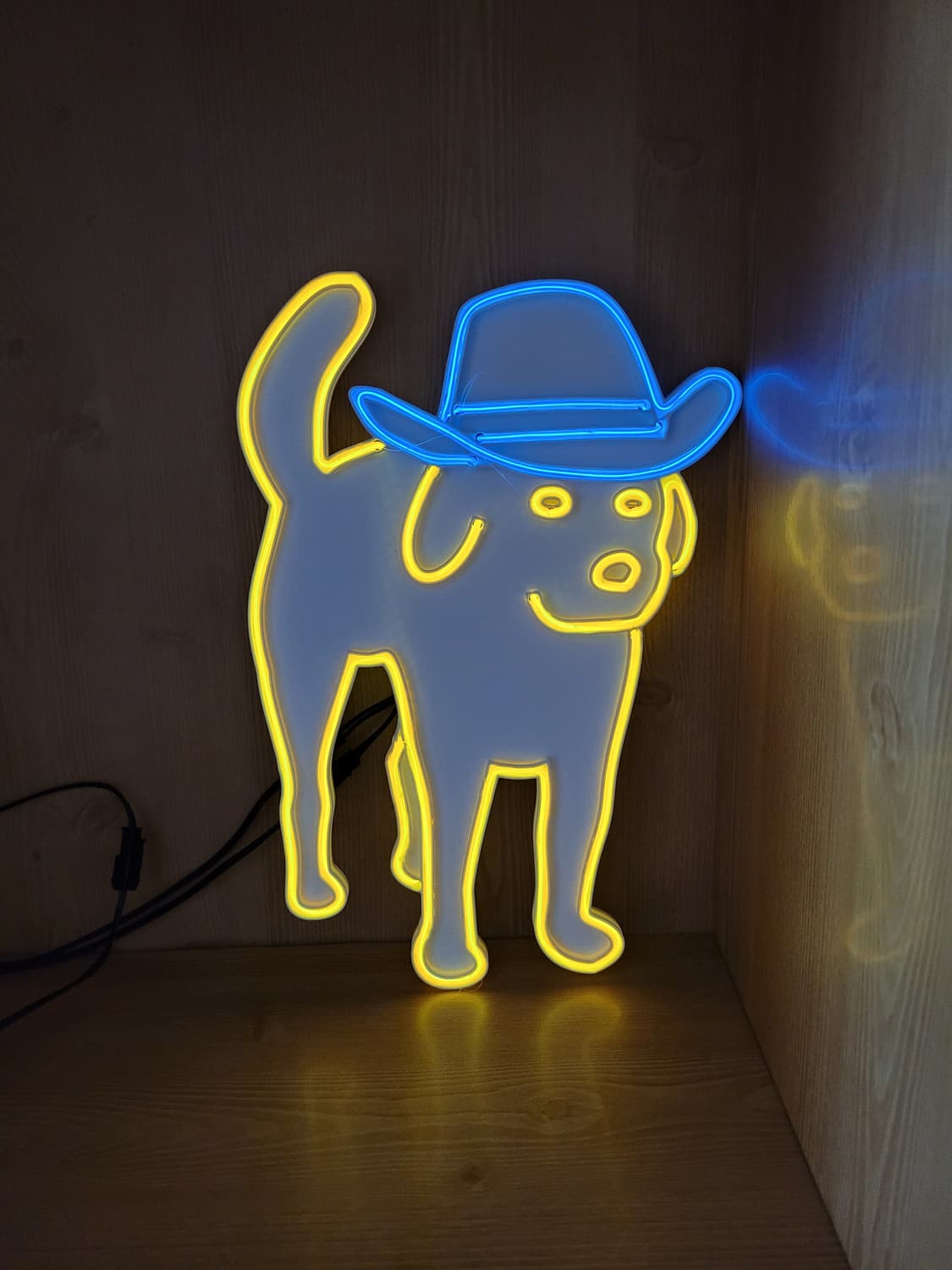 강아지 개 카우보이 네온사인 무드등 led 램프 조명 상품이미지4