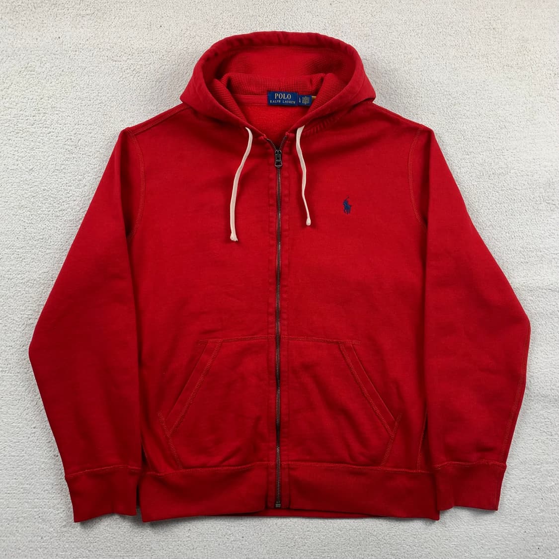 폴로 랄프로렌 신형 포니로고 후드집업 레드 (QR인증) 상품이미지1