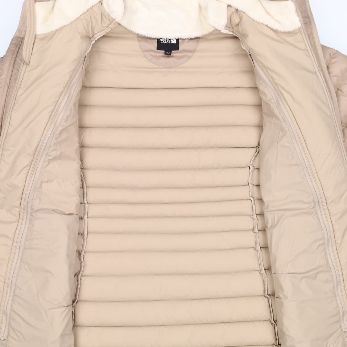 [100] 노스페이스 여성 구스다운 후리스 후드 패딩 N6975 상품이미지5