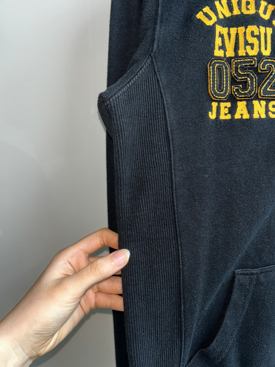 에비수 후드집업 블랙 상품이미지3