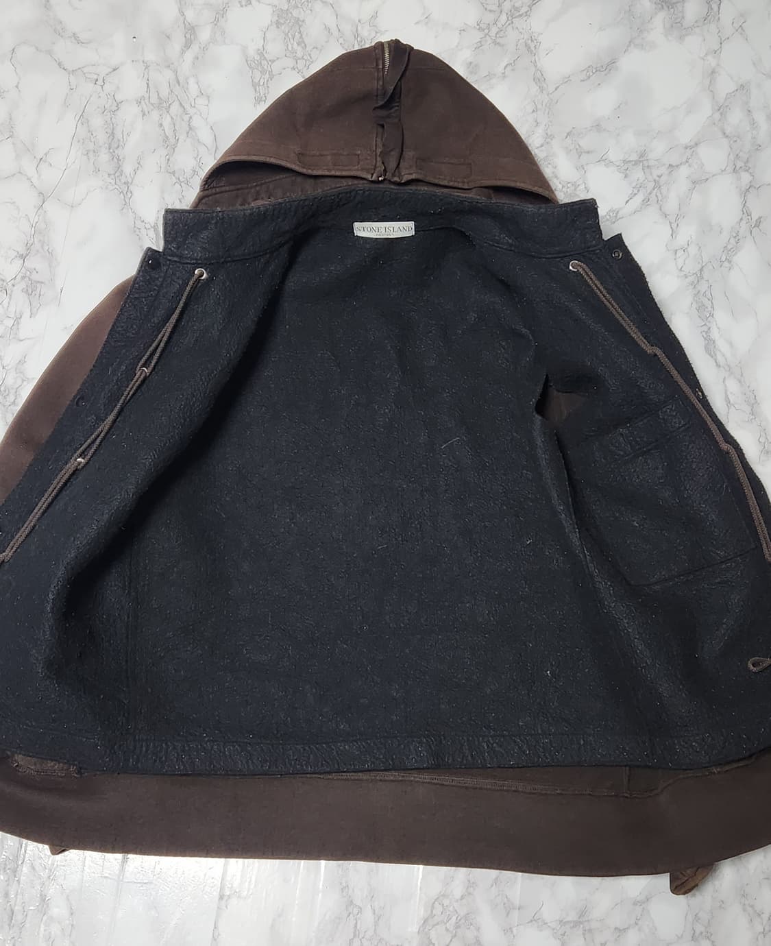 스톤아일랜드 06ss 내피 브라운 후드집업 자켓 상품이미지5