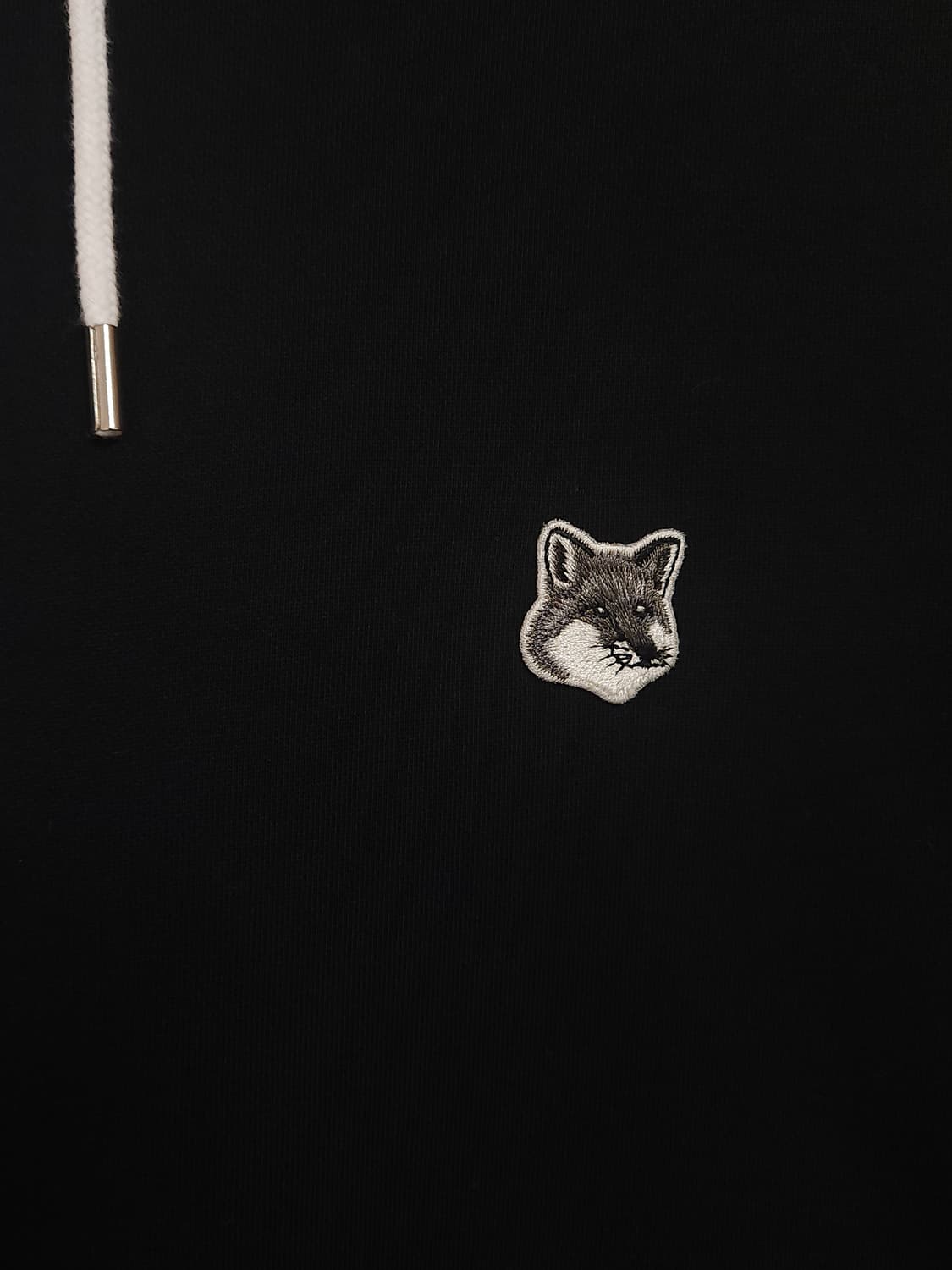 🦊 메종키츠네 자수 폭스헤드 후드티 블랙  XL 정품 상품이미지3