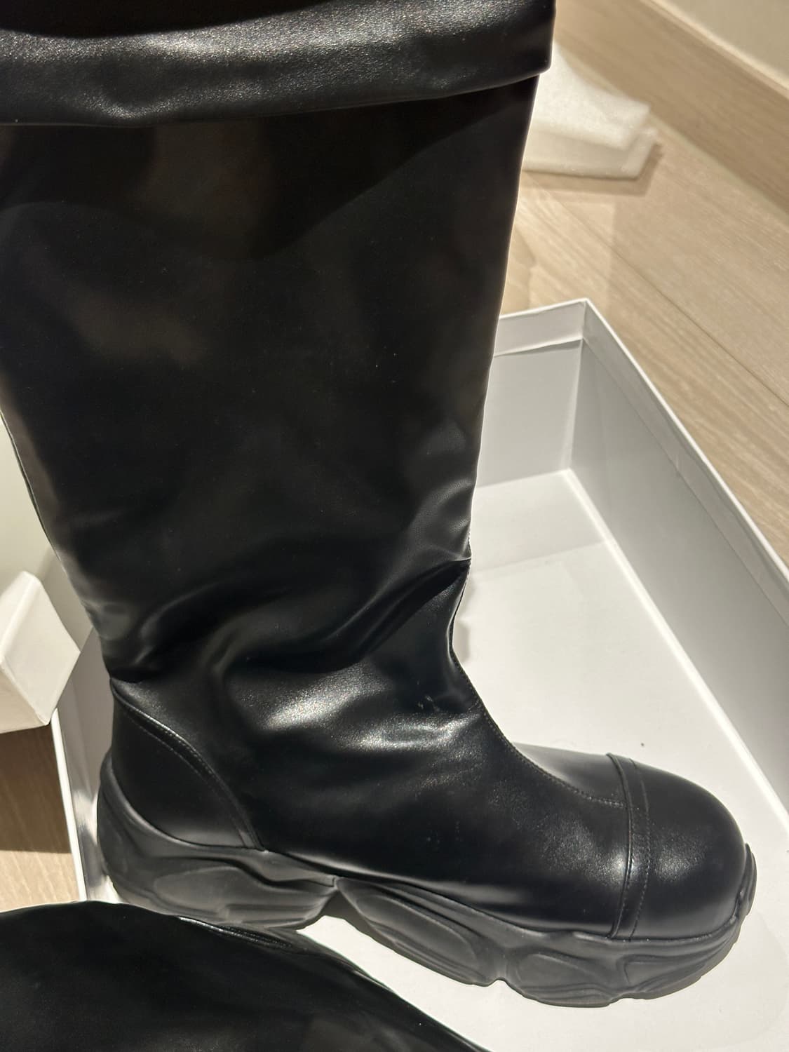 leey yeel 플랫폼 하이부츠 롱부츠 250 상품이미지5