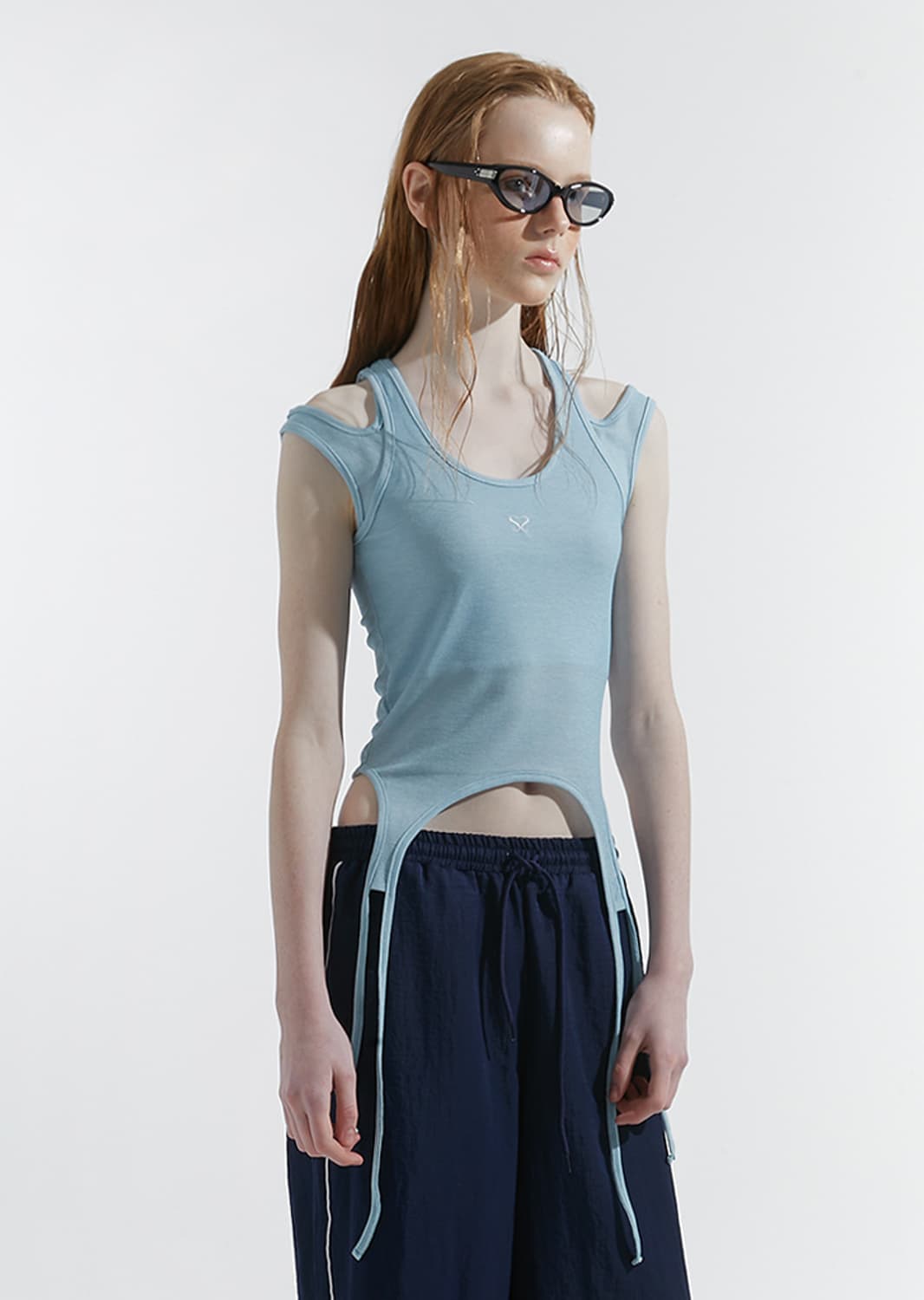 SAYSRA MASH LAYERED SLEEVELESS, SKY BLUE 상품이미지4