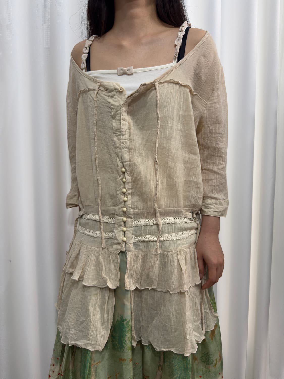 lace detail blouse 상품이미지2