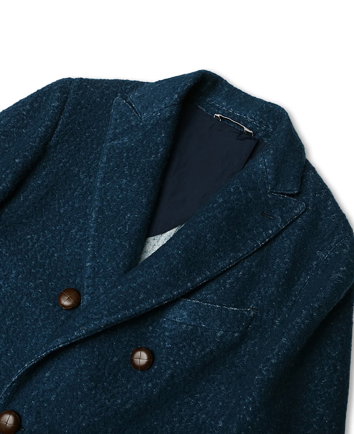 헤보 [Hevo] 청록 코튼 라나 버진 울 이태리 더블 코트 상품이미지2