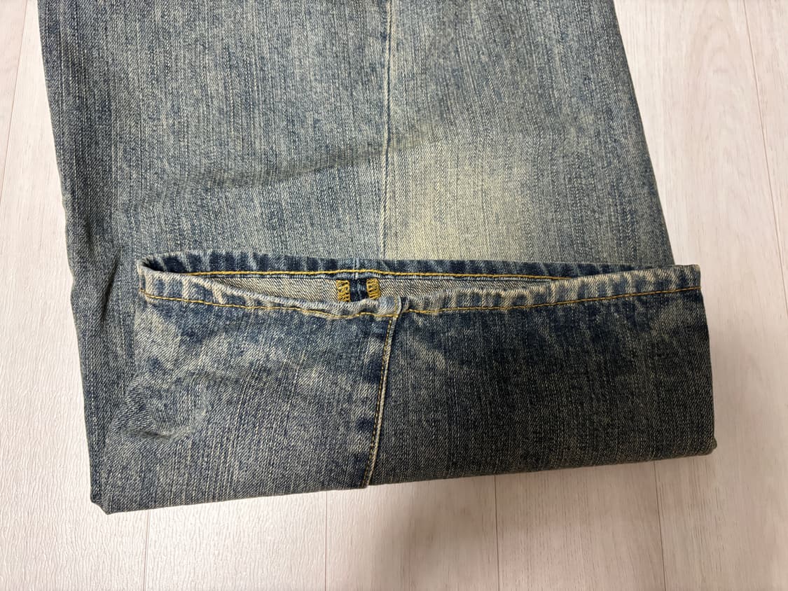 알렌느 트위스티드 와이드 진 라이트 블루 3사이즈 상품이미지4