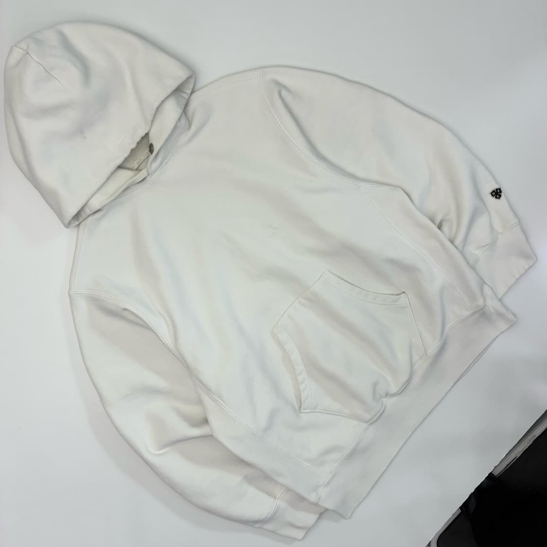 Heritage floss  헤리티지 플로스 코튼 화이트 후드티 상품이미지1