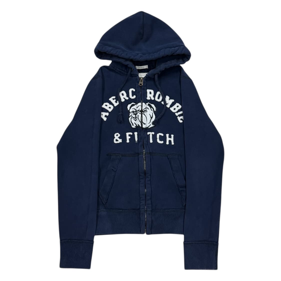 아베크롬비 빈티지 불독 Y2K 네이비 기모 후드집업 자켓 S 상품이미지1