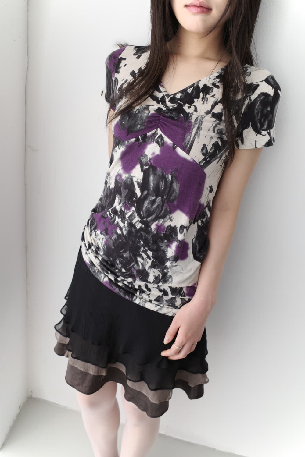 painting shirring half T 상품이미지4