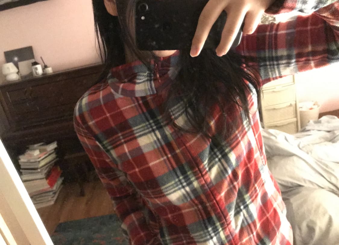 일본 유니클로 빈티지 체크 후리스 상품이미지1