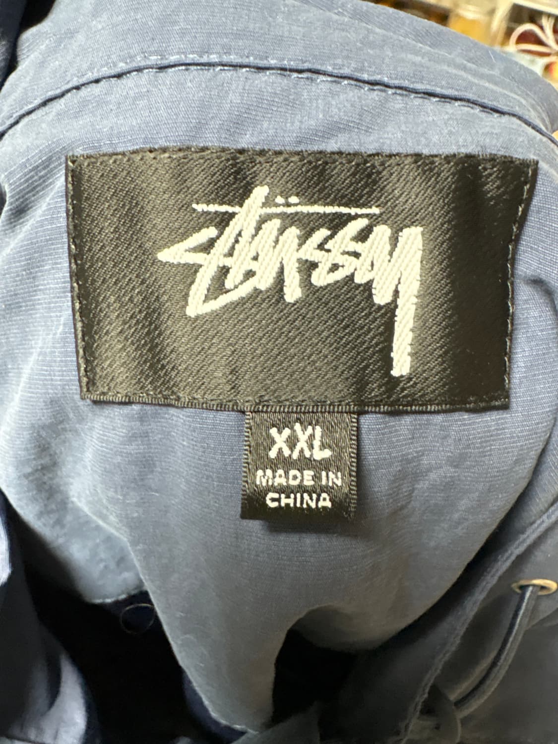 (급처)스투시 나일론 비치 쉘 자켓 (네이비, 2XL) 상품이미지3