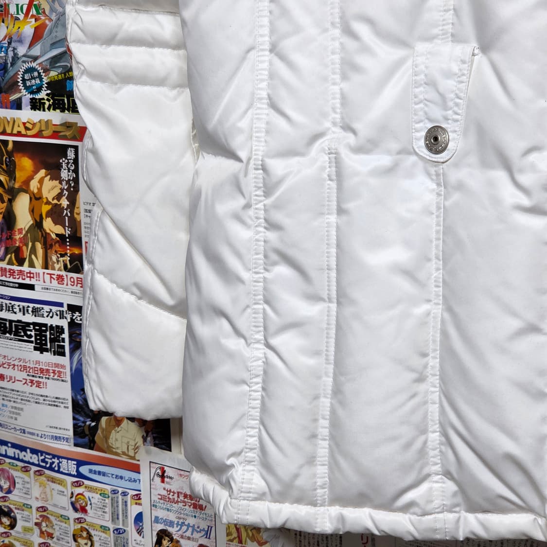 후부 덕다운 라쿤 퍼 화이트 퍼패딩 상품이미지8