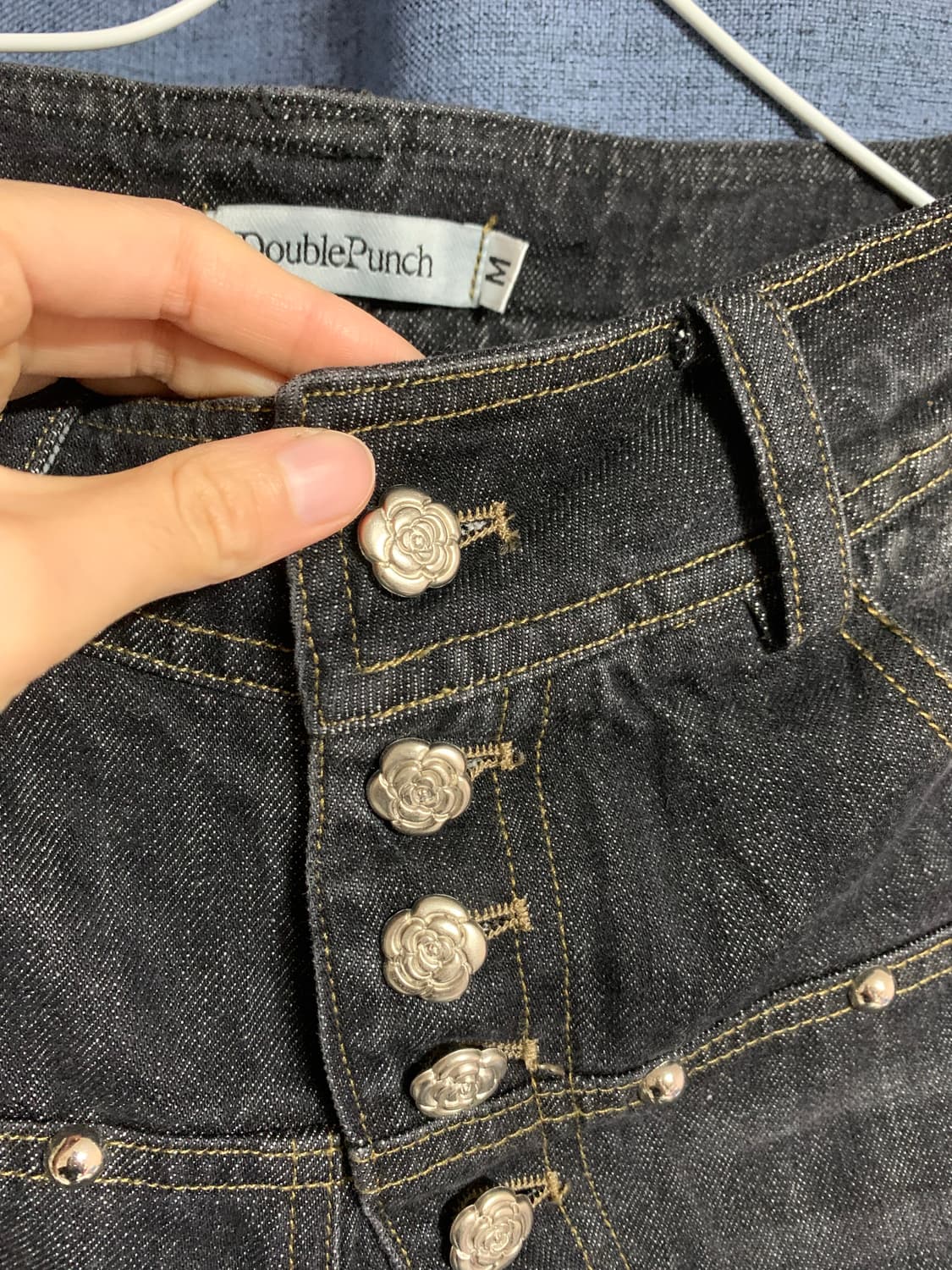 DoublePunch 흑청 데님 M 상품이미지3