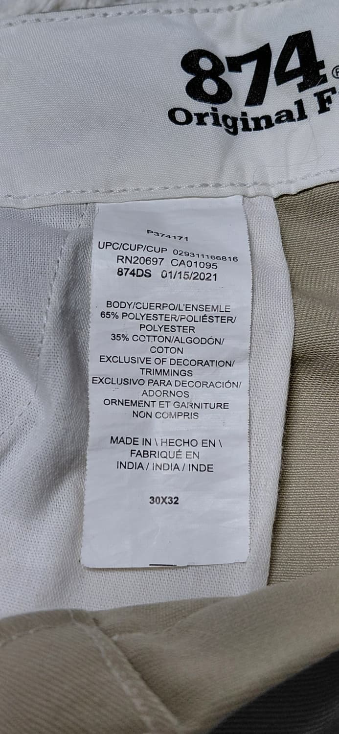 디키즈 874 Original Fit 베이지 30x32 (최종가격) 상품이미지6