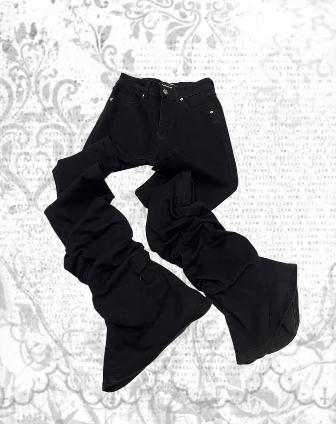 rick owens type stacked denim pants 상품이미지1