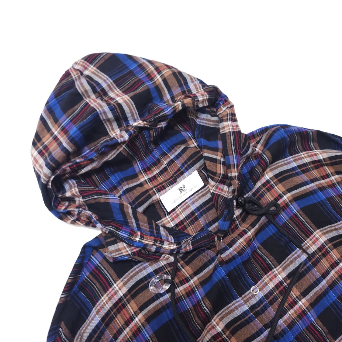 알에스에스씨 니트 믹스 체크 후드 상품이미지3