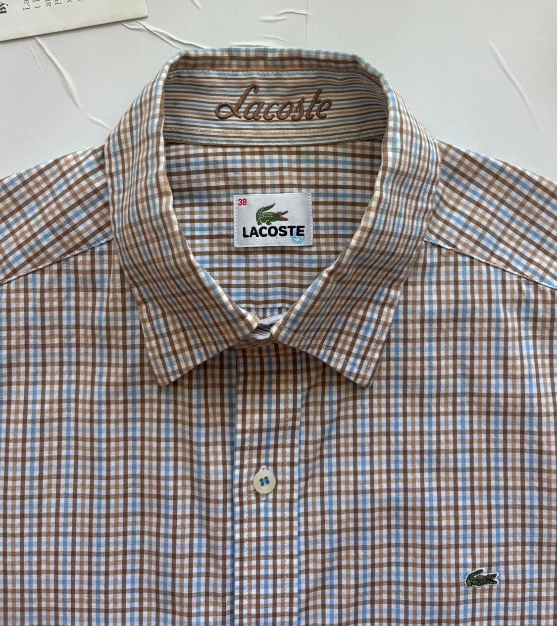 Lacoste 라코스테 깅엄 체크 셔츠 상품이미지4