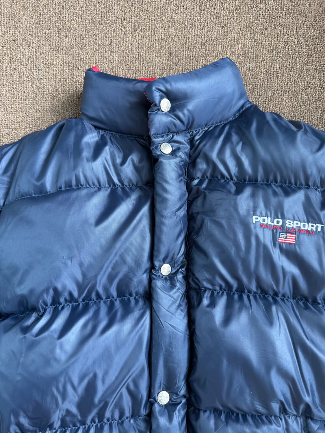 90-00s Polo Sport 폴로 랄프로렌 성조기 다운 푸퍼 패딩 상품이미지2