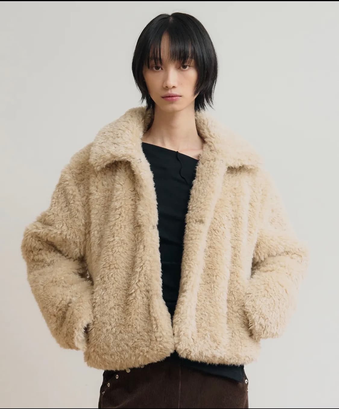 SIS A- 리에디션 컬리 퍼 자켓 [beige] 상품이미지1