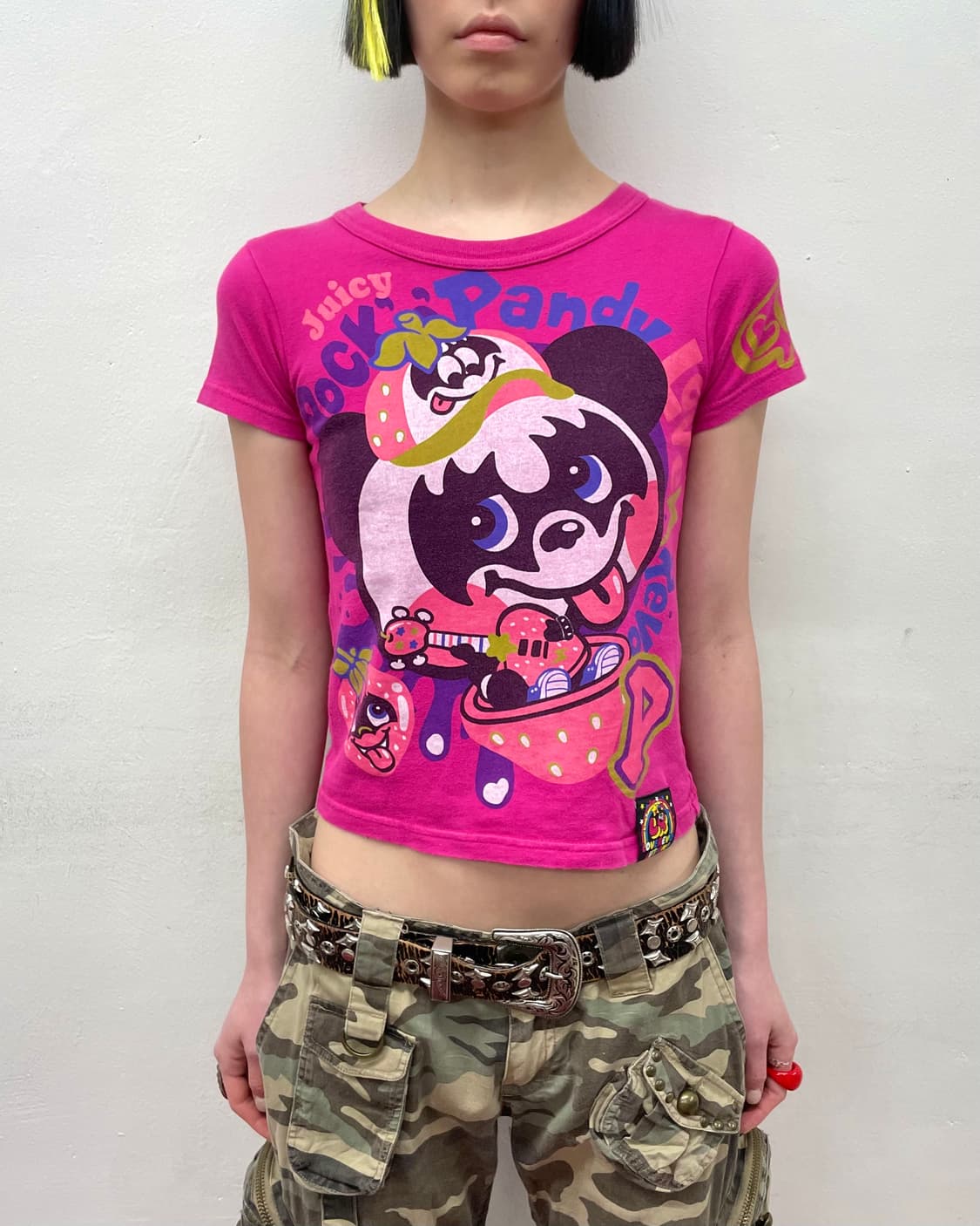 Love Strawberry Panda Pink T-shirt  상품이미지1