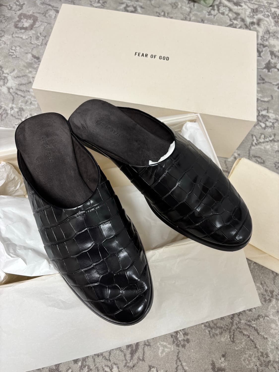 피어오브갓 크로코 레더 뮬 상품이미지2