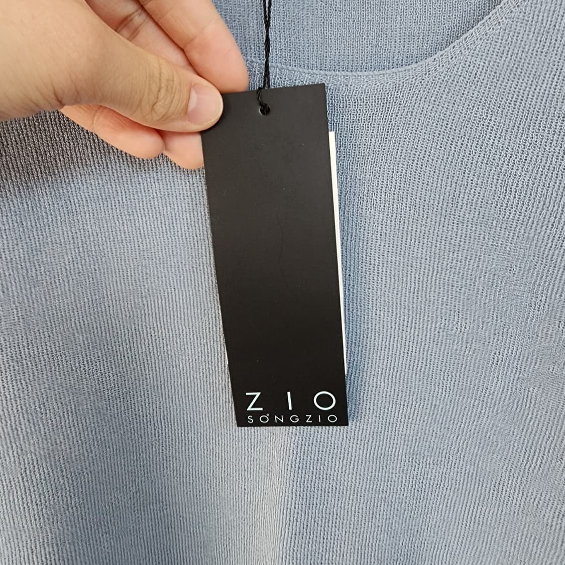 지오송지오반팔 니트 하늘색 상품이미지3