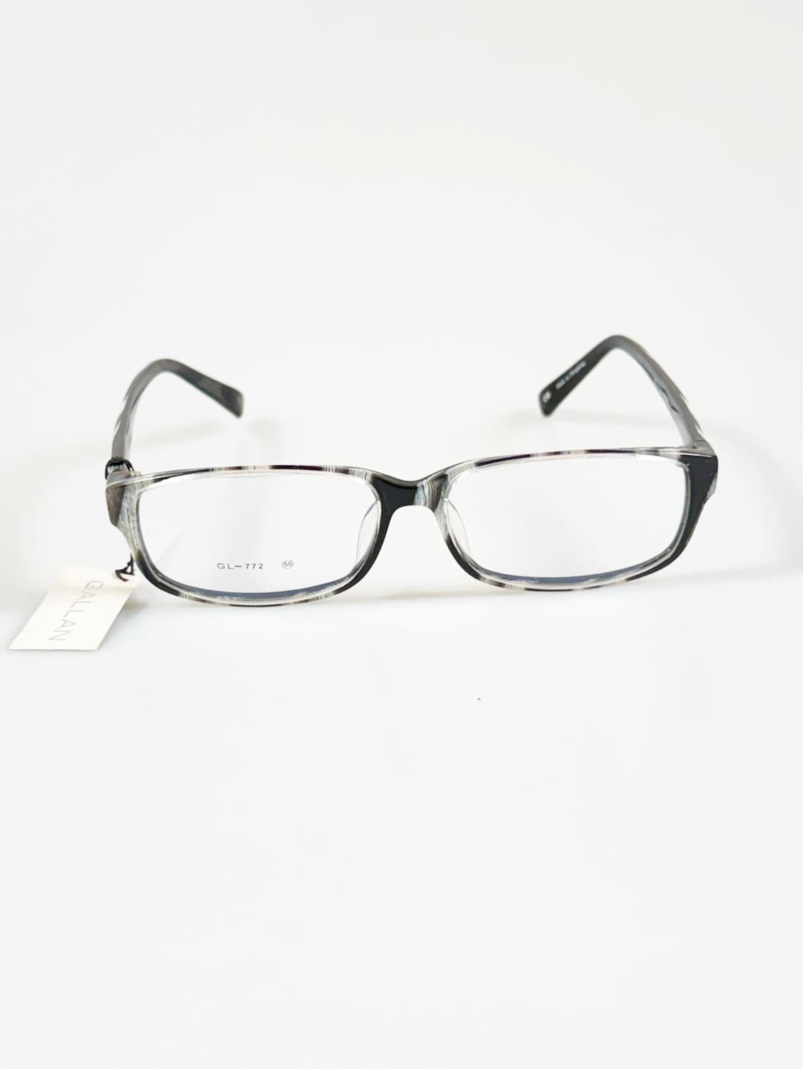 GALLAN 블랙 그레이 마블 뿔테 스퀘어 빈티지 안경 상품이미지2