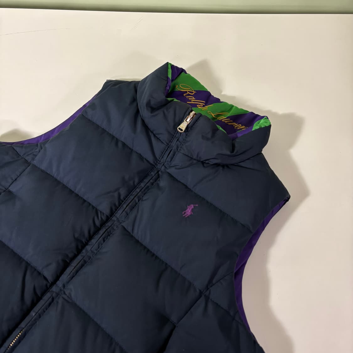 12-14Y 폴로랄프로렌 키즈 네이비 리버시블 패딩베스트 상품이미지1