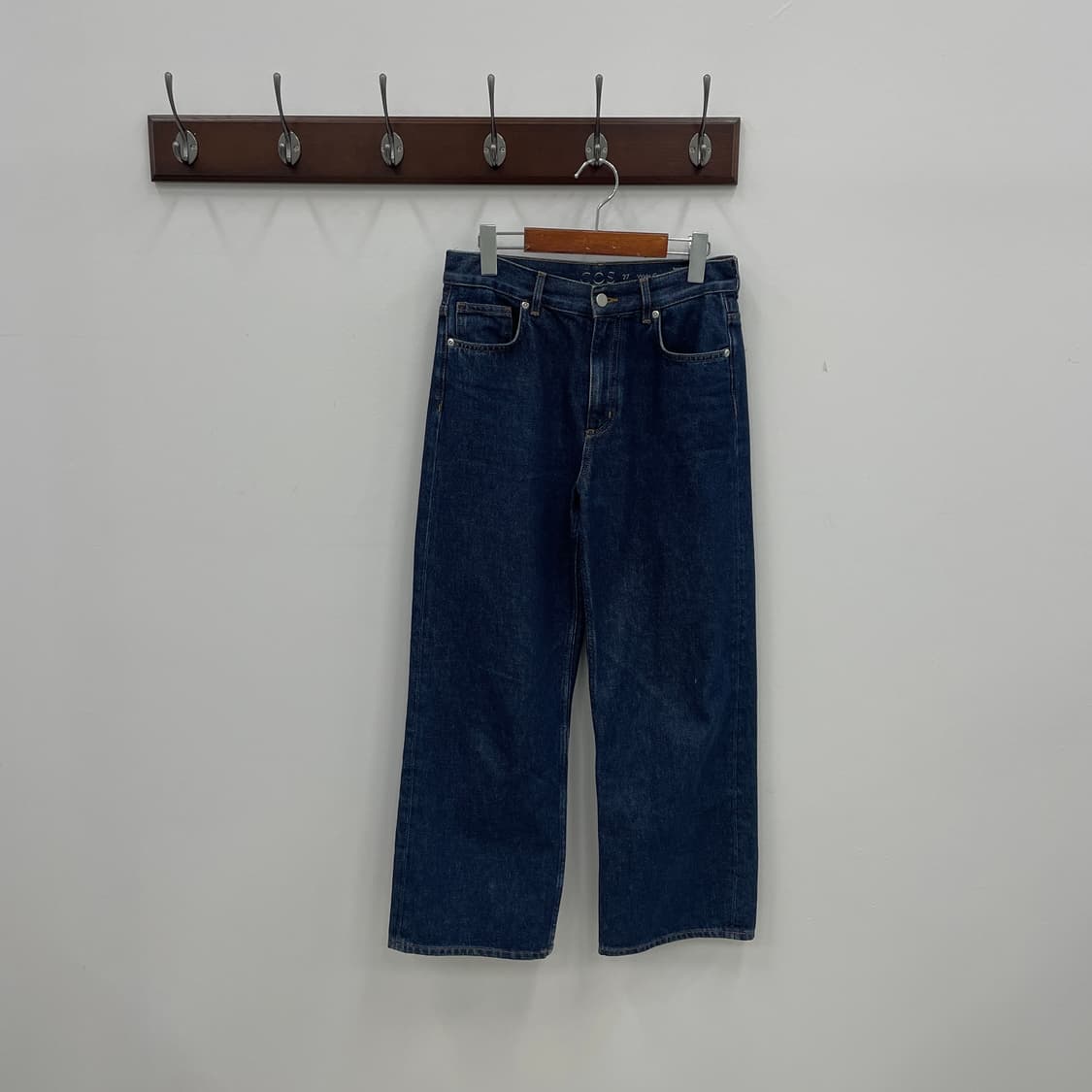 COS 코스 와이드 크롭 하이라이즈 진청 데님 팬츠 상품이미지1