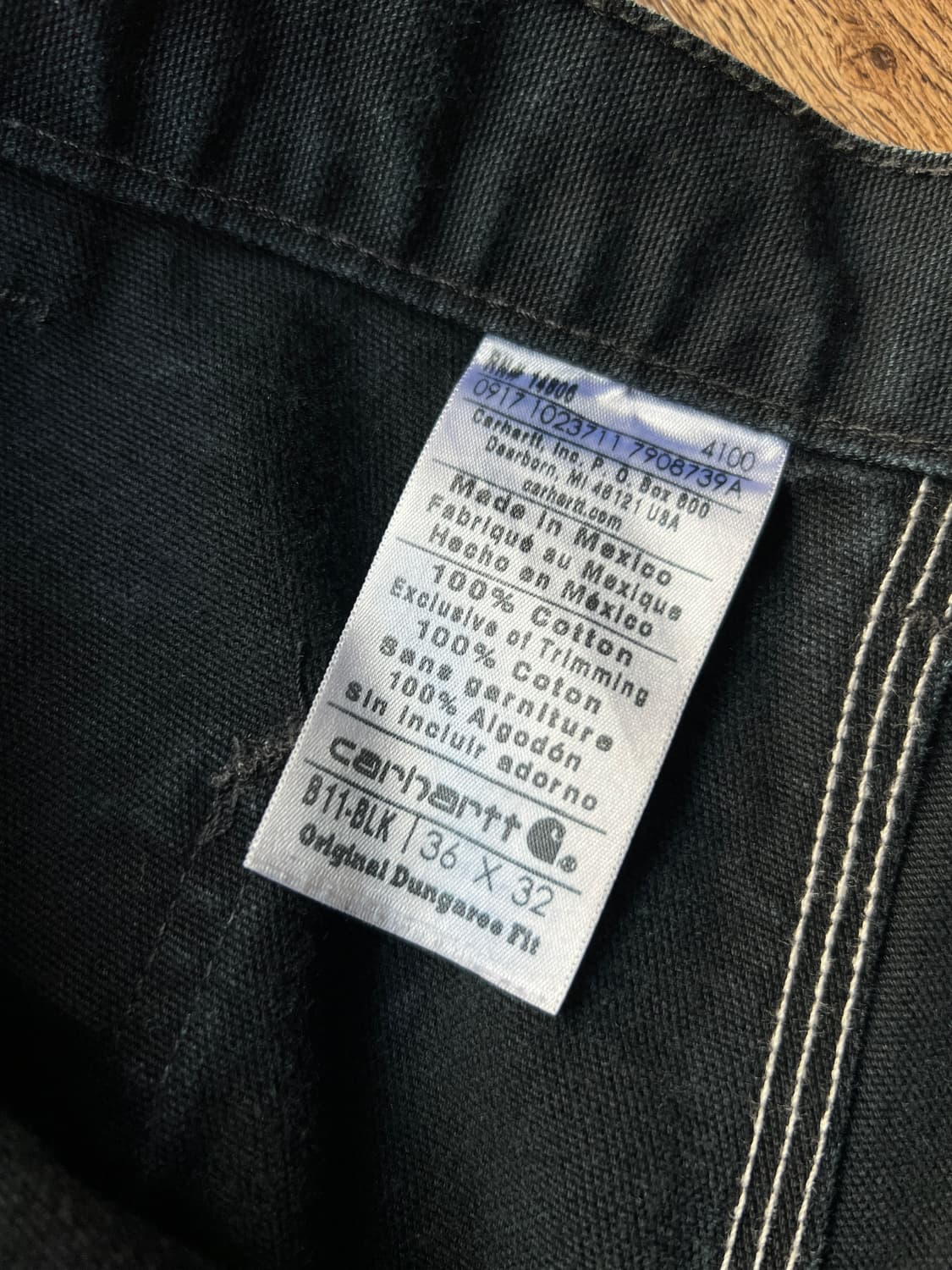 [36]칼하트 USA 블랙 싱글니 카펜터 워크팬츠 상품이미지4