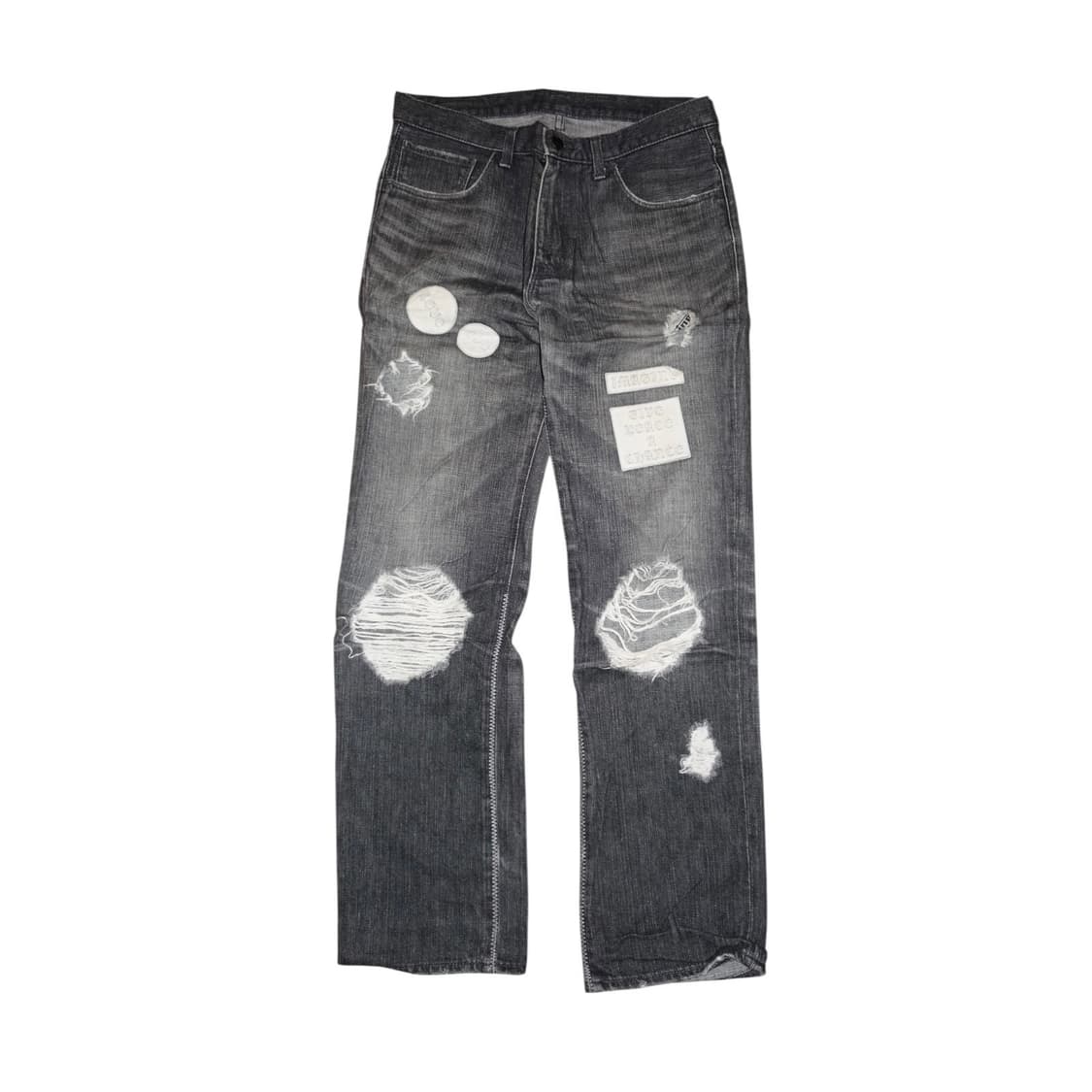 •넘버나인AW04 “Give Peace a Chance” 패치워크 데님 상품이미지2