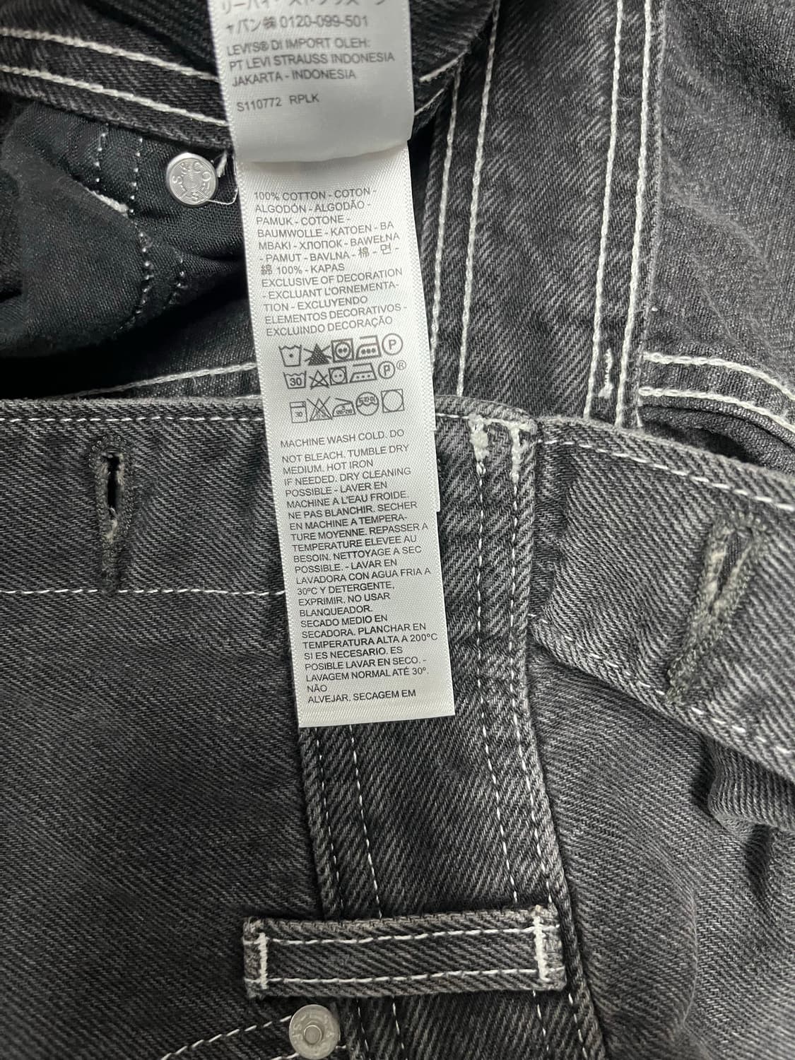 리바이스 슬리브리스 데님 점프수트 M 상품이미지9