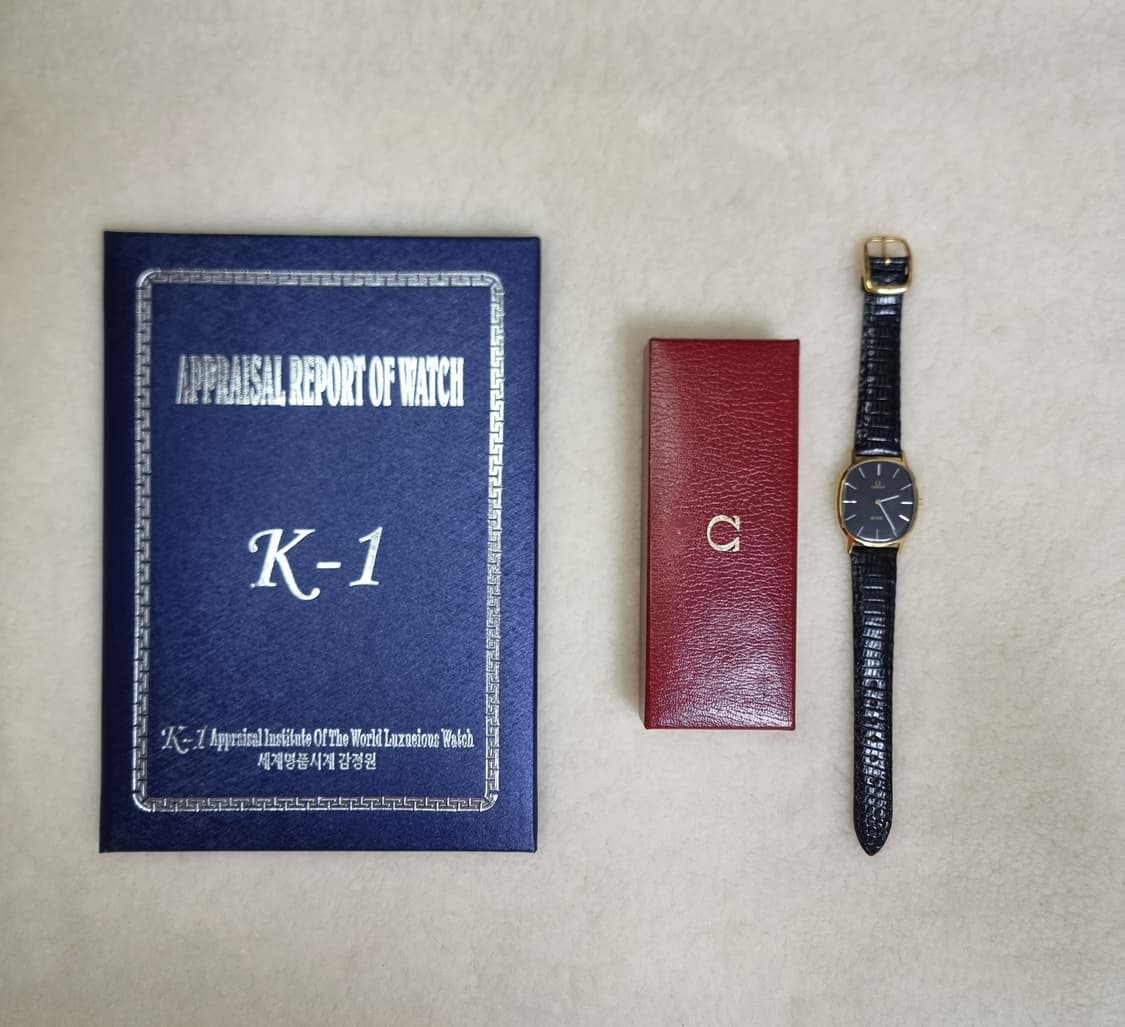 오메가 드빌 블랙 다이일 핸드와인딩 수동 남성 시계 상품이미지7