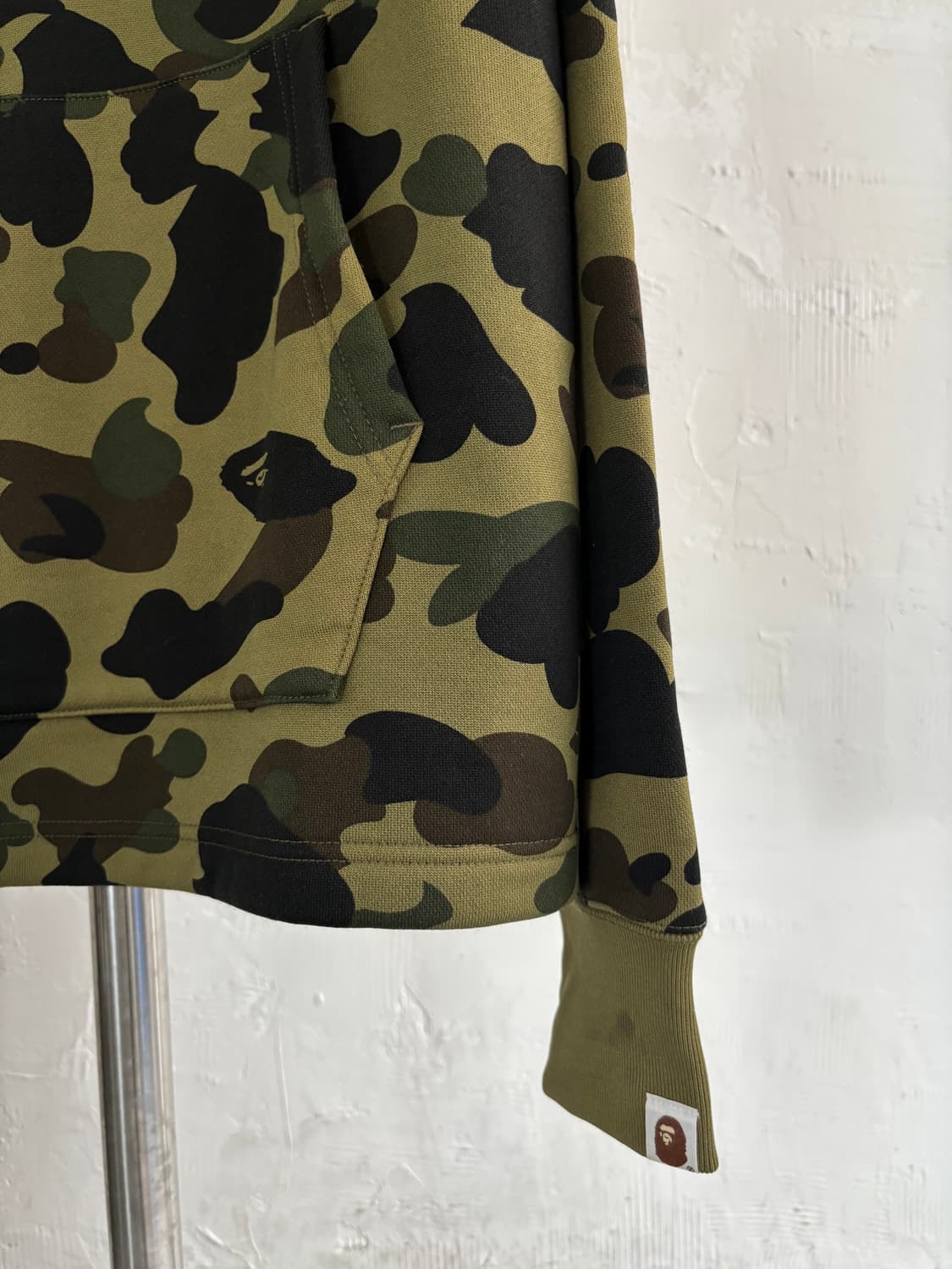 Bape 베이프 그린 퍼스트 카모 컬리지 풀오버 후디 상품이미지4