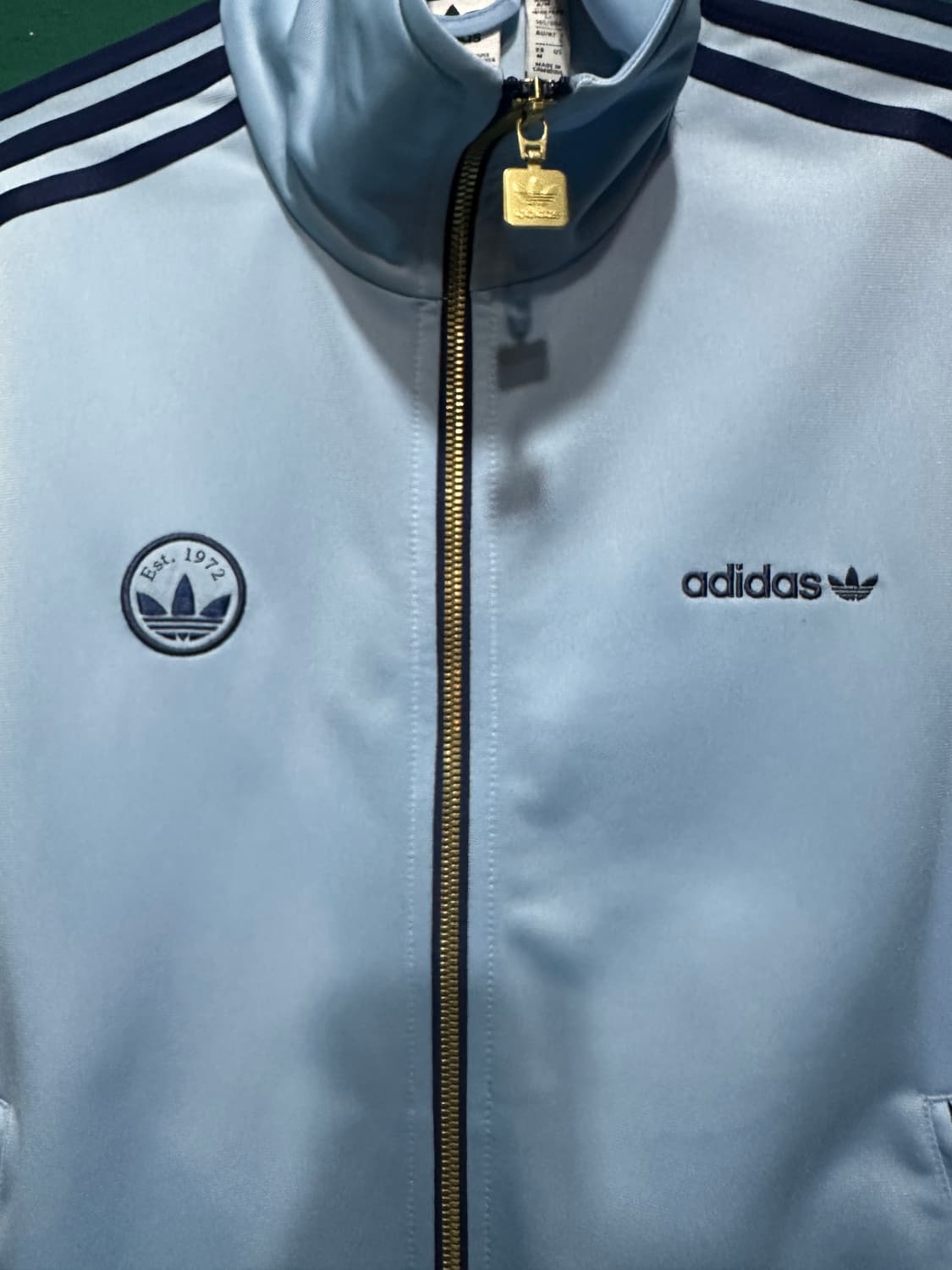아디다스 배지탑 트랙탑져지 스카이블루M 상품이미지4