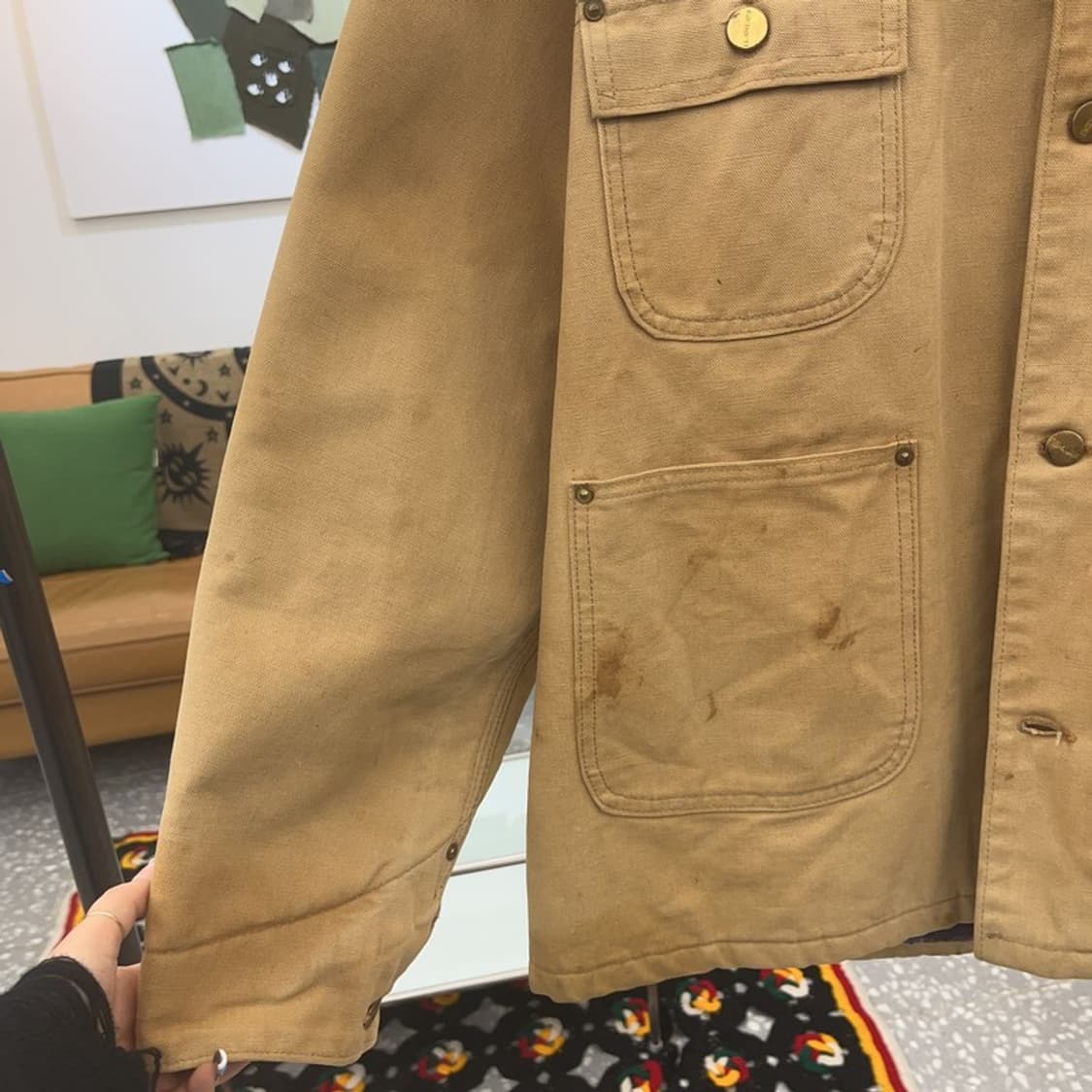 칼하트 빈티지 올드스쿨 패치 초어 디트로에드 워크자켓 C07692 상품이미지6