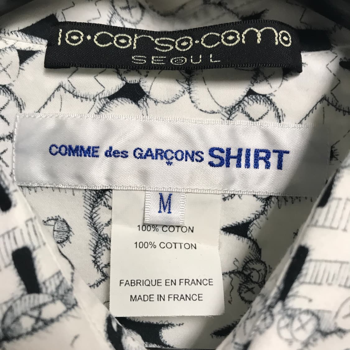 꼼데가르송 셔츠 패턴 셔츠 M 상품이미지5