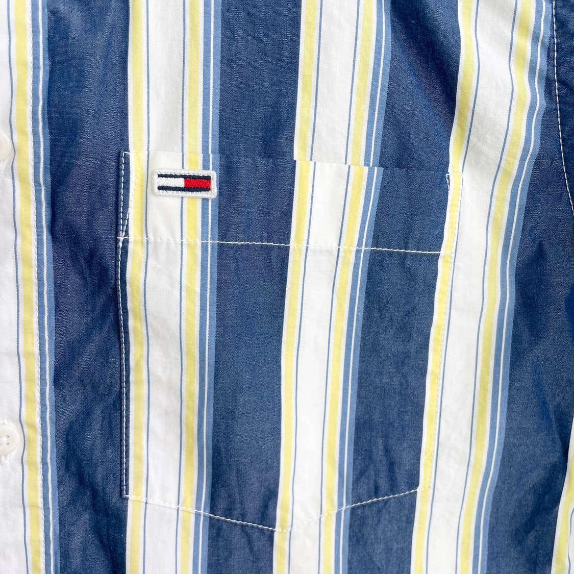 D2 타미진스(Tommy Jeans) 스트라이프 패턴 긴팔 셔츠 L사이즈 상품이미지4