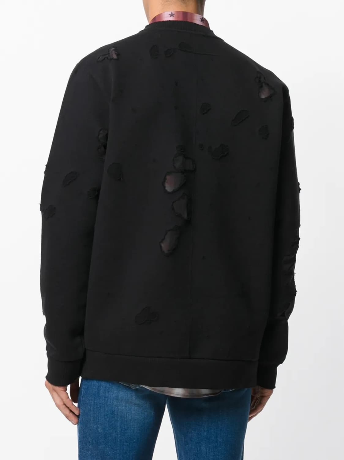 지방시 디스트레스드 로고 프린트 스웨트셔츠 맨투맨 블랙 S 상품이미지5