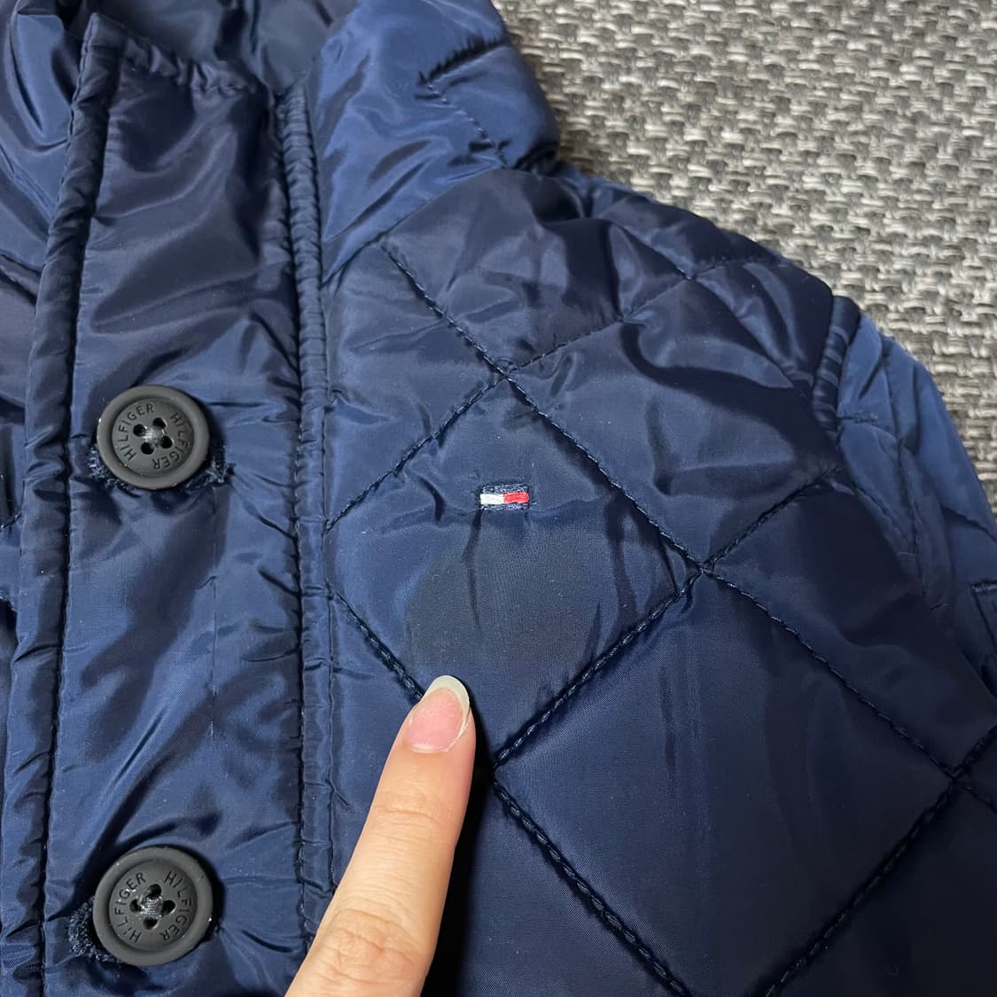 타미힐피거 키즈 네이비 퀄팅 경량패딩 자켓 104 상품이미지4