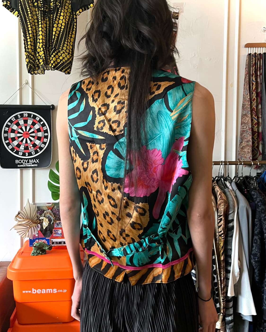 G.K 伊太利喜 Leopard Floral Pattern Vest 상품이미지4