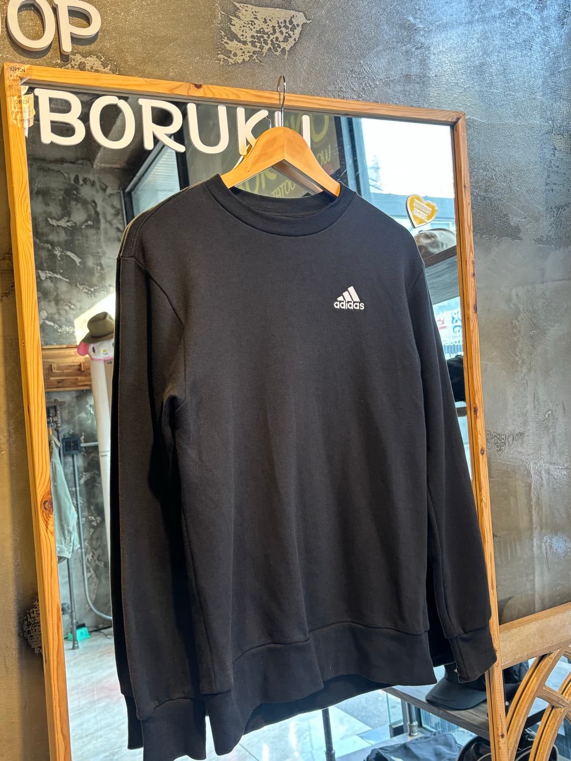 아디다스 블랙 맨투맨 S 상품이미지1